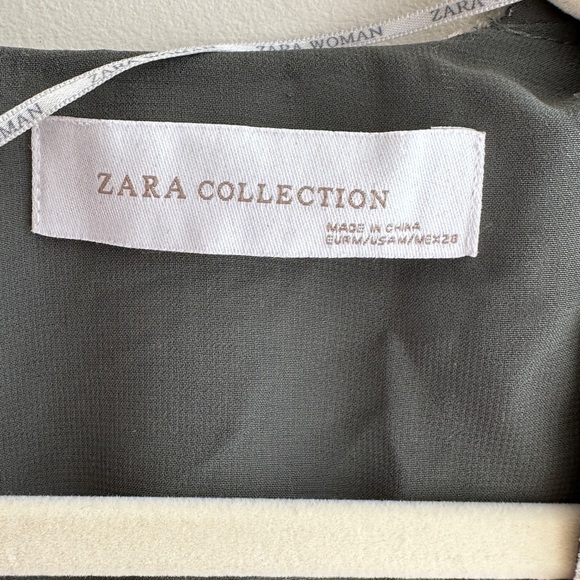 ZARA Collection Velvet Floral Cardigan, Green/Blue, Size Medium - Picture 11 of 16